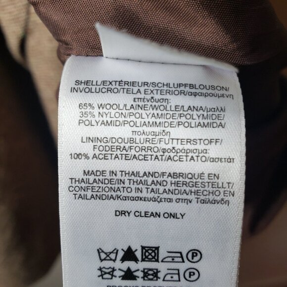 Brooks Brothers Women's Sz 4 100% Wool Brown Knit Skirt w/ Split(653) - Picture 7 of 7